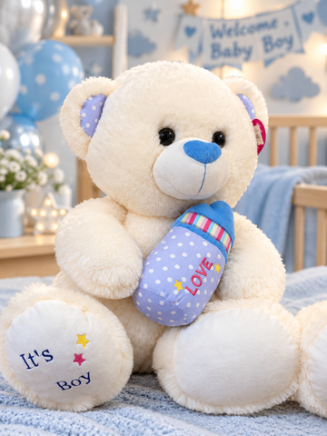 Welcome, Baby Boy Plush Bear
