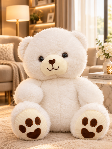 Love Paws White Plush Bear