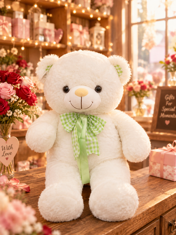 Pippin The Green Bow Plush Bear